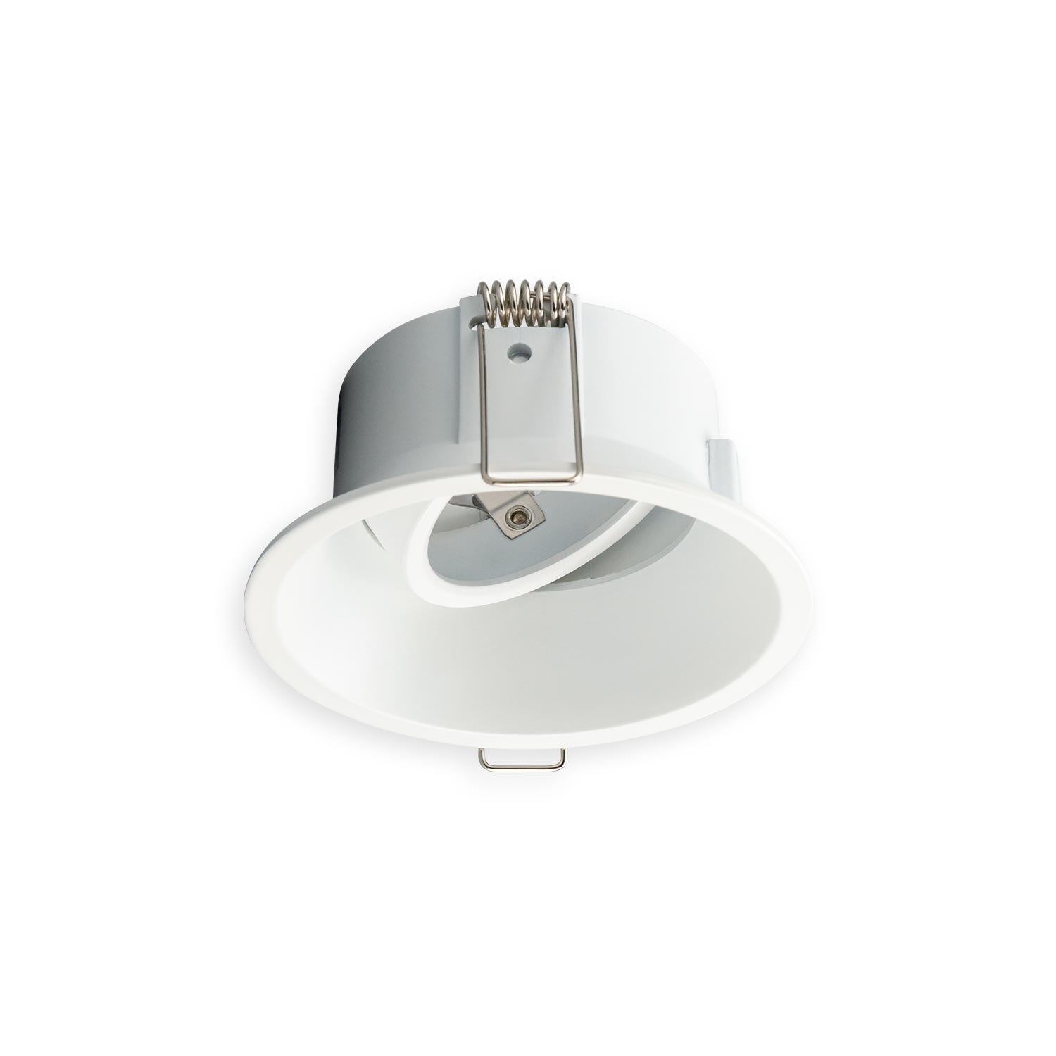 Aro redondo orientable para bombilla LED GU10 blanco corte ø82mm