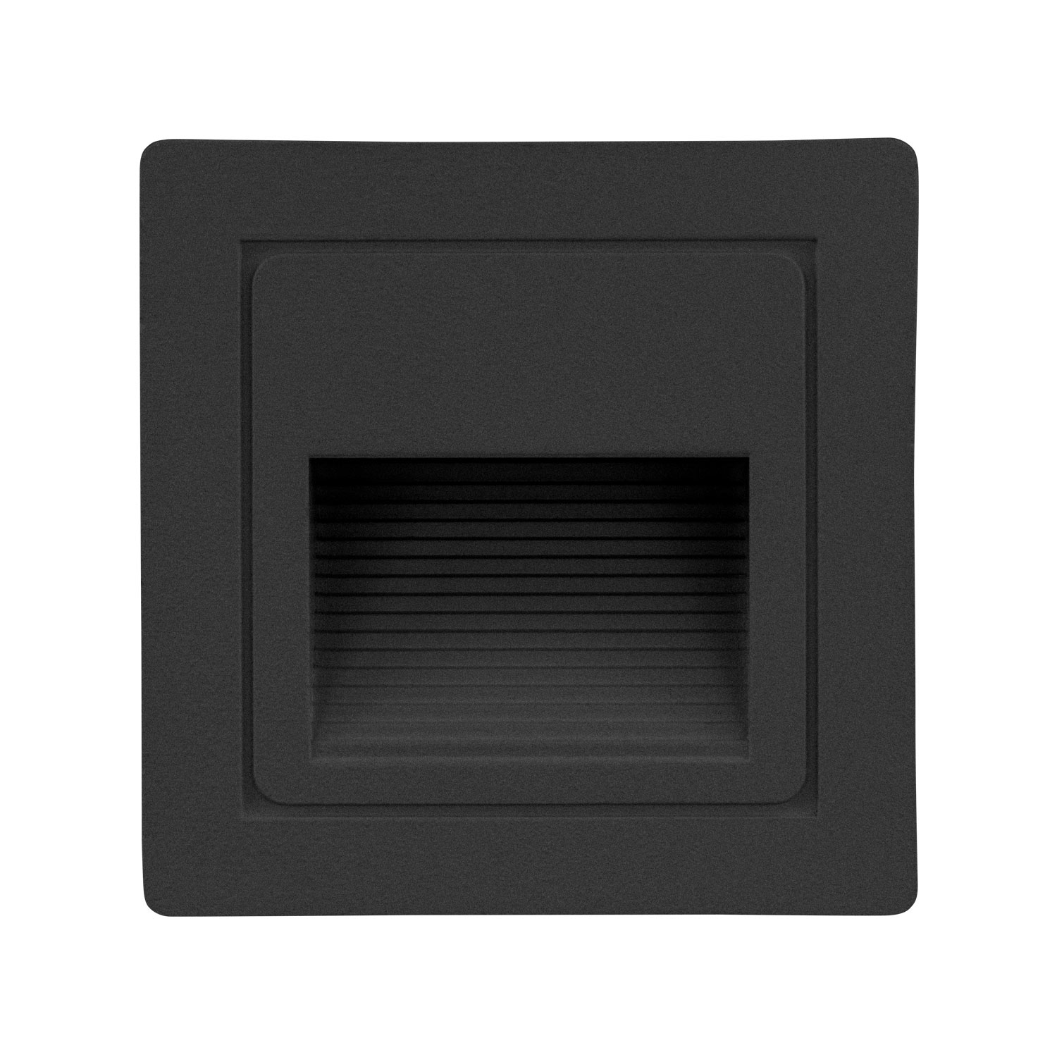 Baliza 3W LED empotrable cuadrado en pared negro