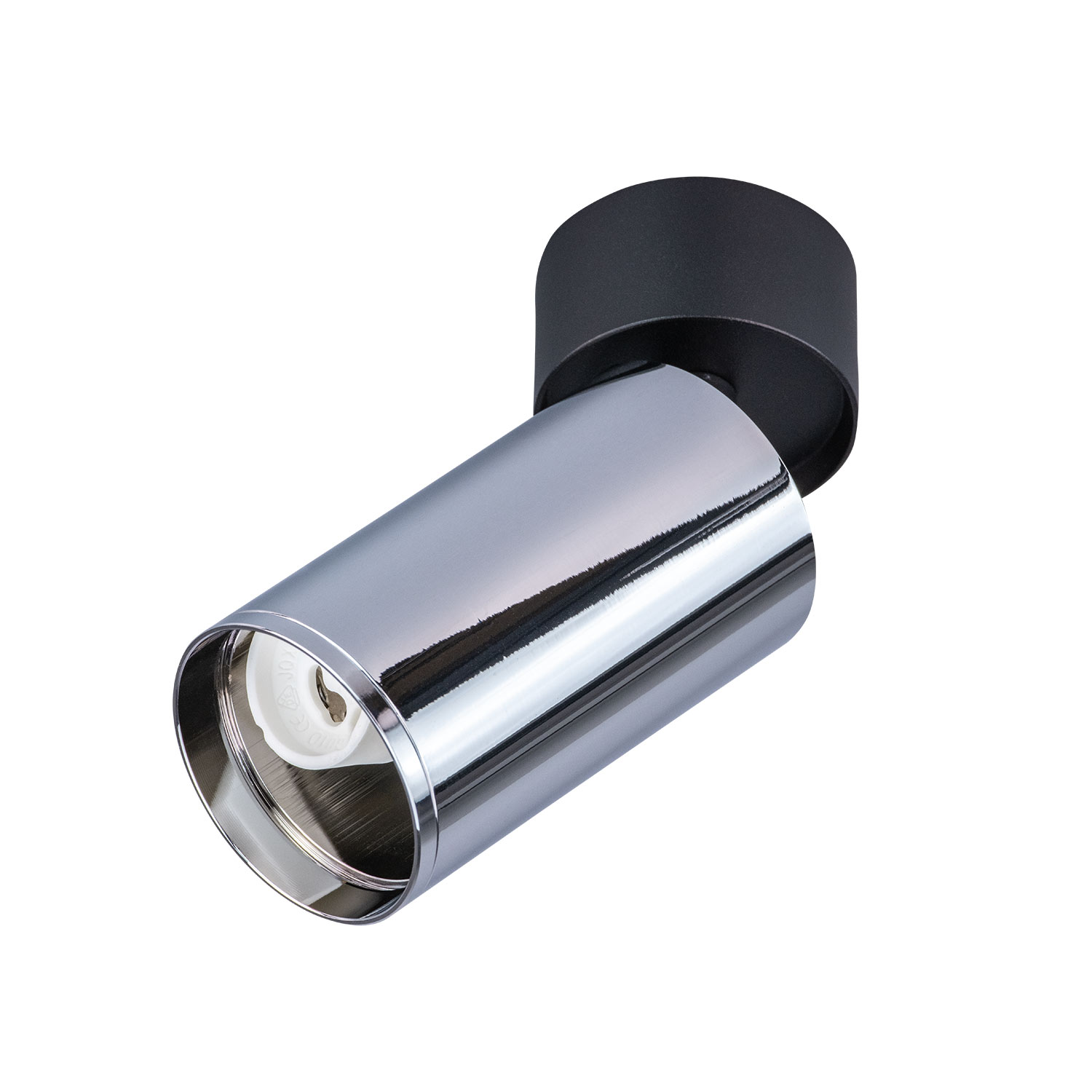 Aplique superficie cilindro orientable para bombilla GU10 gris ø52*132mm