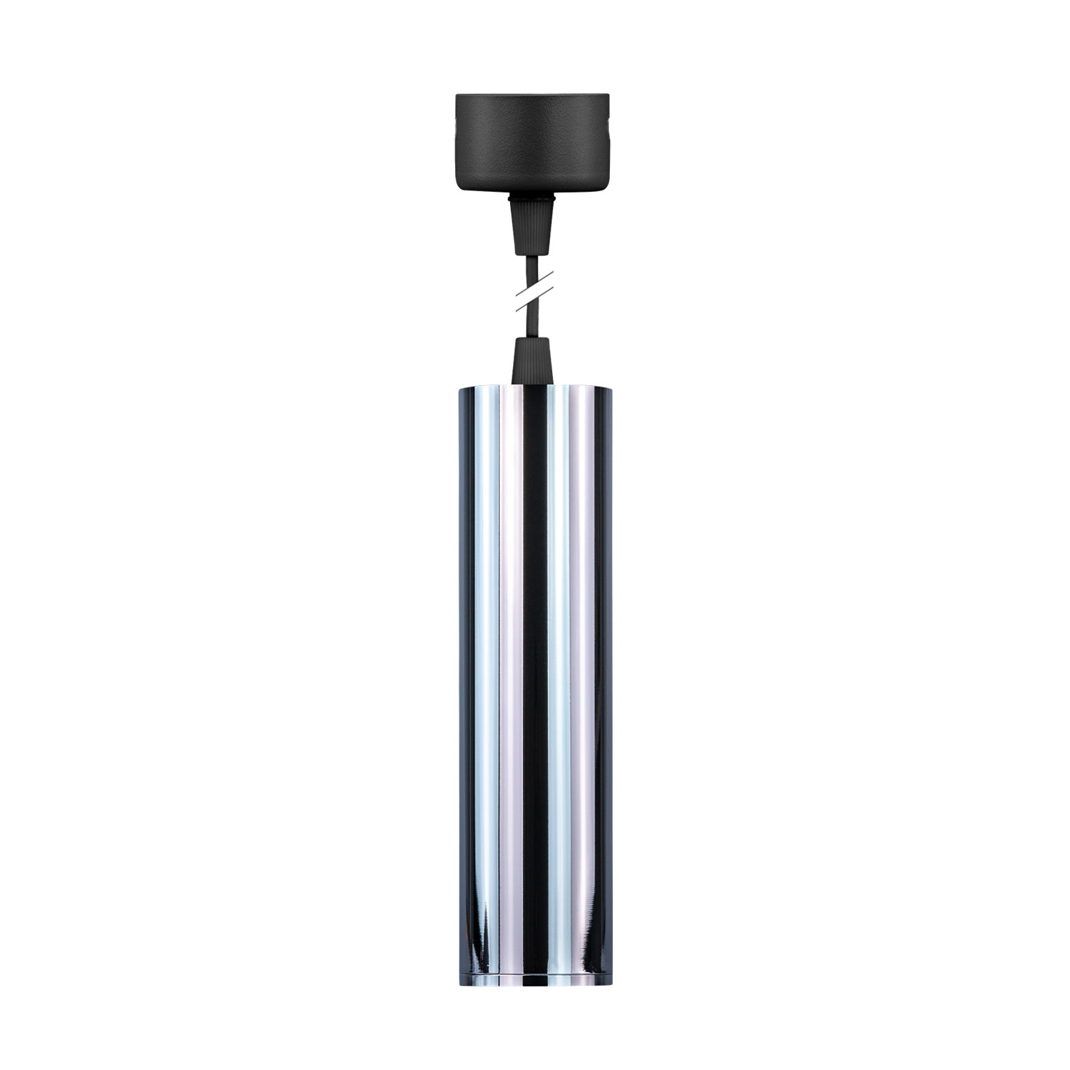 Lámpara colgante tube minimalista IP20 para bombilla GU10 gris Ø52*200mm