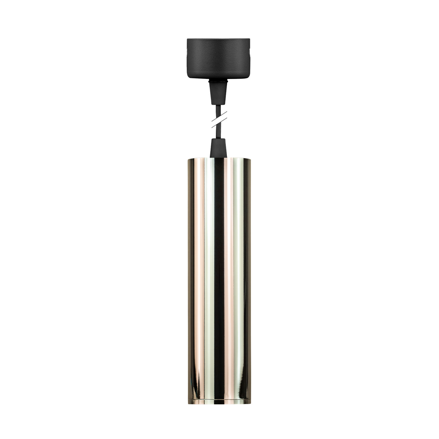 Lámpara colgante tube minimalista IP20 para bombilla GU10 dorado Ø52*200mm