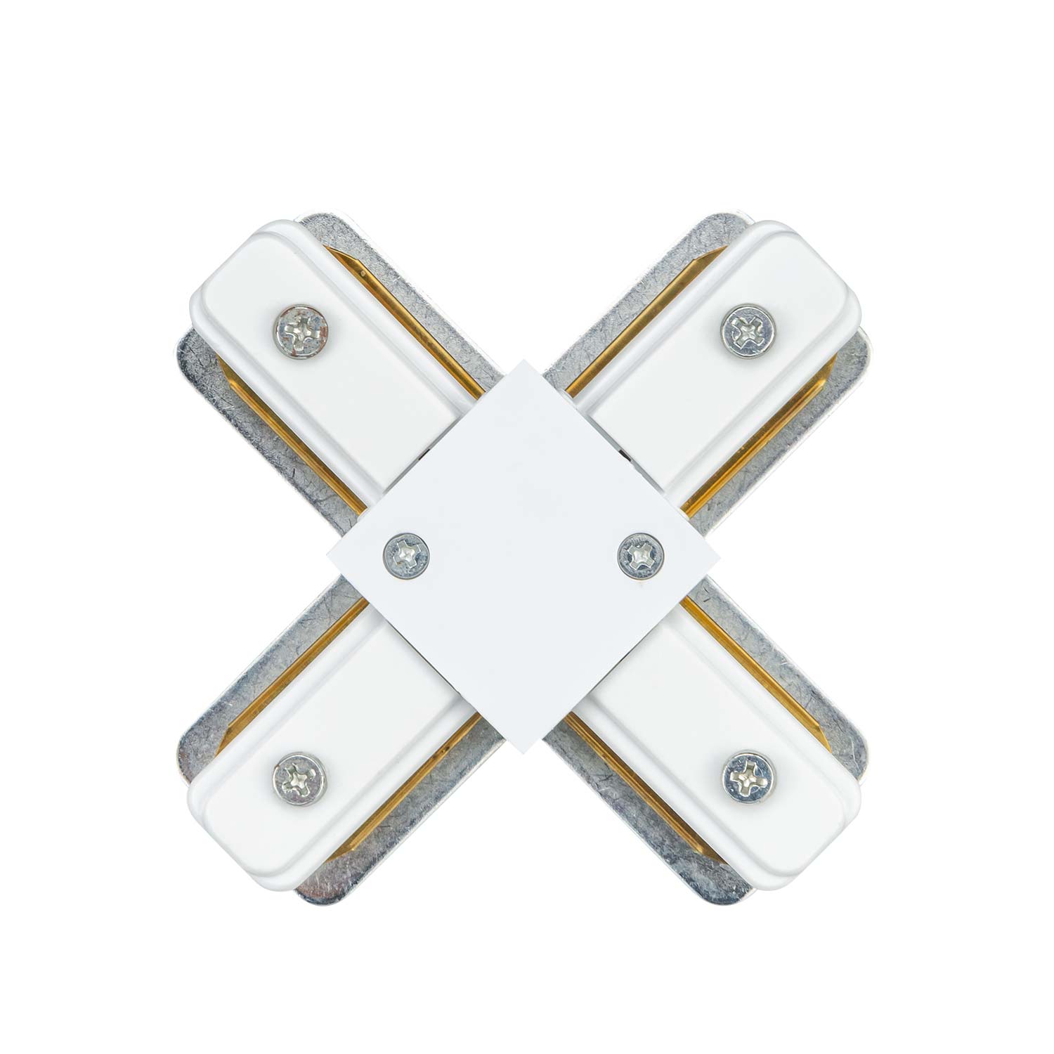 Unión (X) para foco LED carril monofásico blanco
