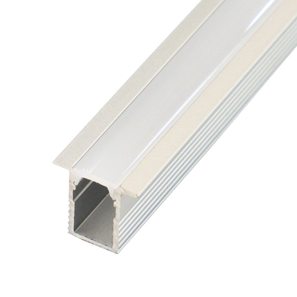 Perfil LED 2 metros empotrable de 13 mm x 12 mm