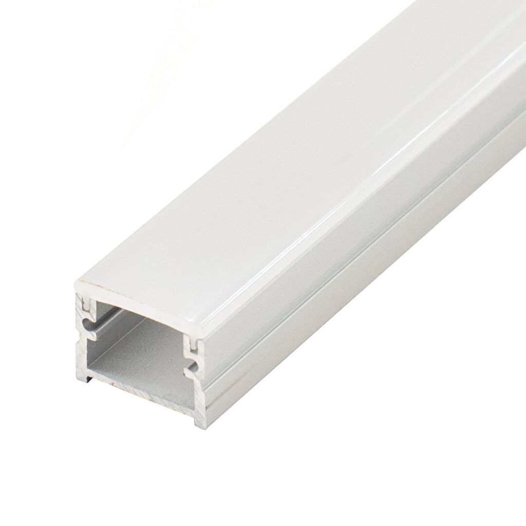 Perfil LED 2 metros empotrable en el suelo de interiores de 16 mm x 12,55 mm