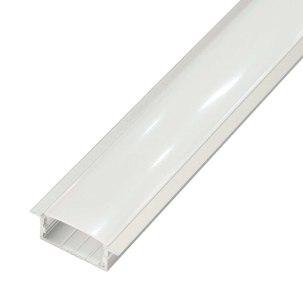 Perfil LED 2 metros empotrable de 30,6 mm x 9,6 mm