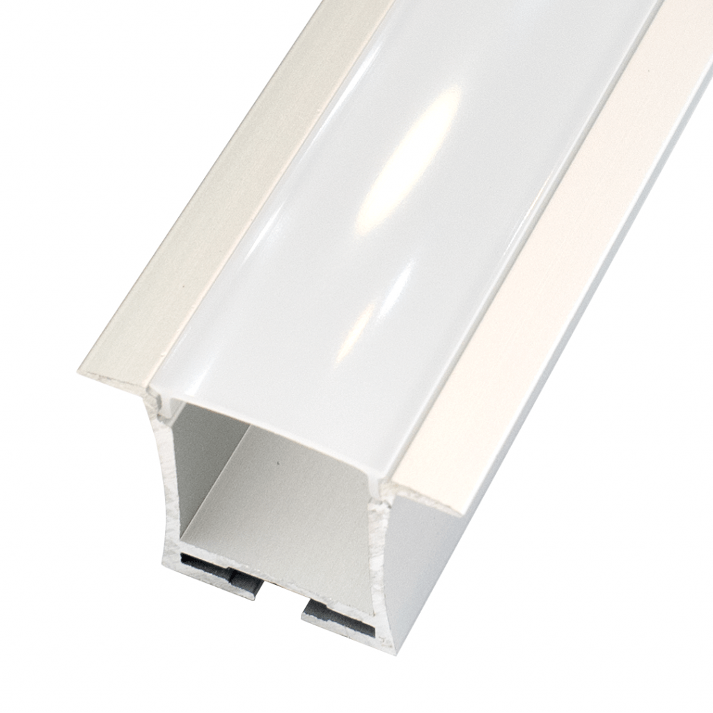 Perfil LED 2 metros para empotrar en el techo de 36,1 mm x 27,27 mm