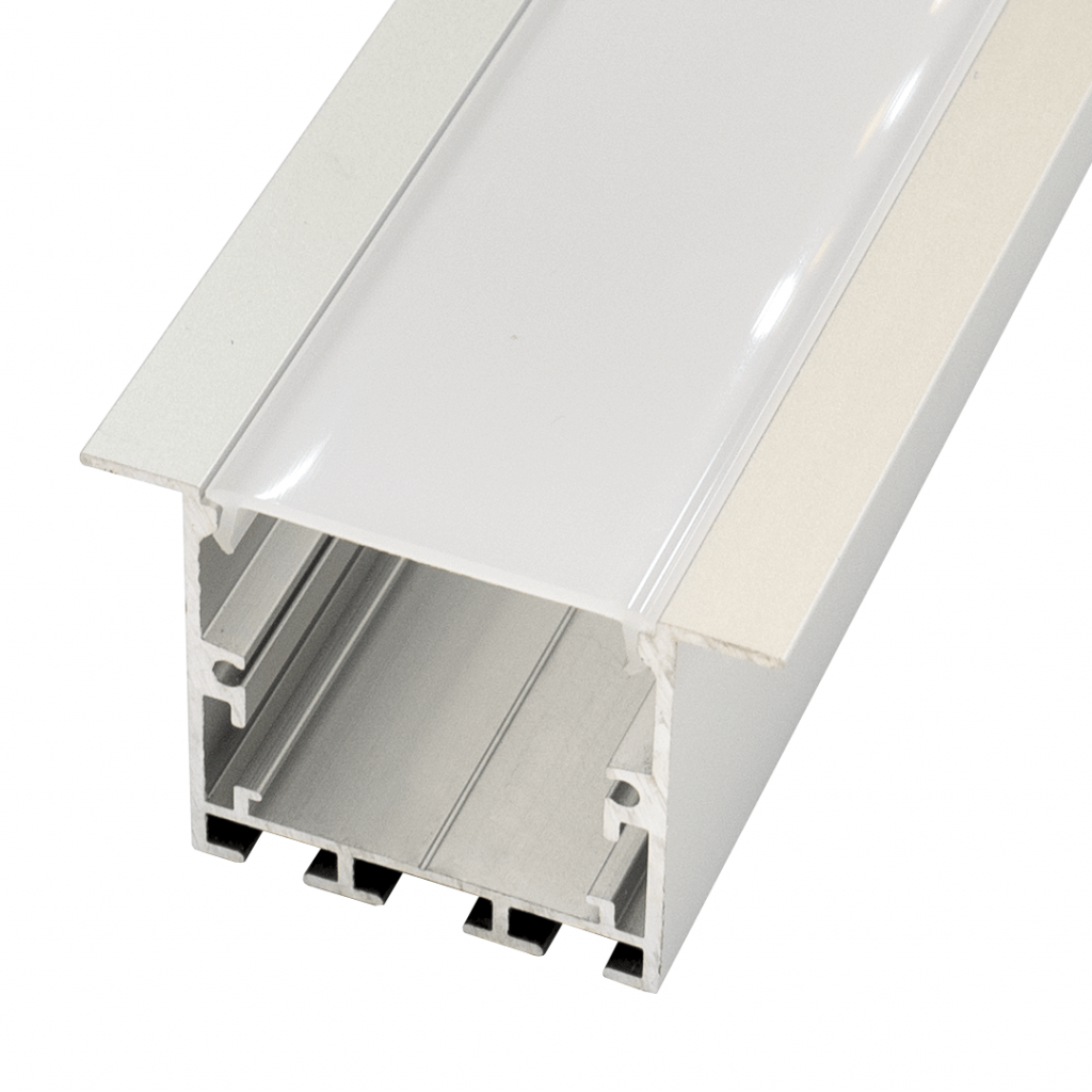 Perfil LED 2 metros para empotrar en techos o paredes de 50 mm x 35 mm