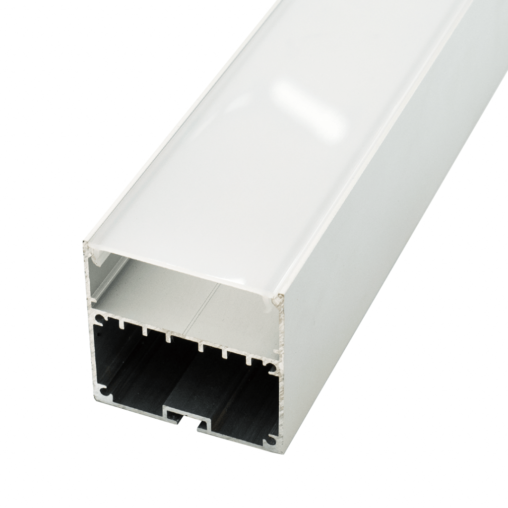 Perfil LED 2 metros colgable de 50 mm x 50 mm
