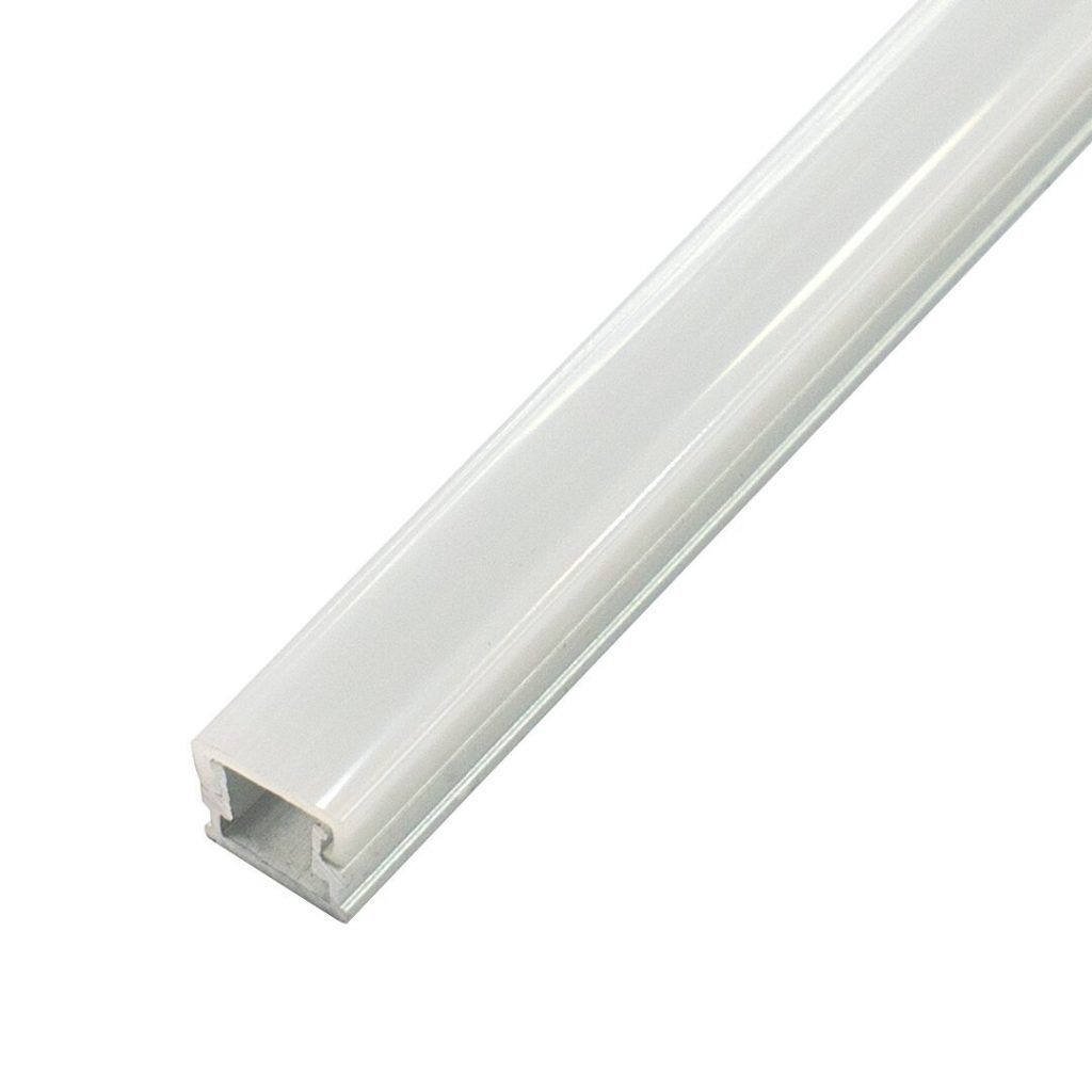 Perfil LED 2 metros extrafino de superficie de 8 mm x 7,51 mm