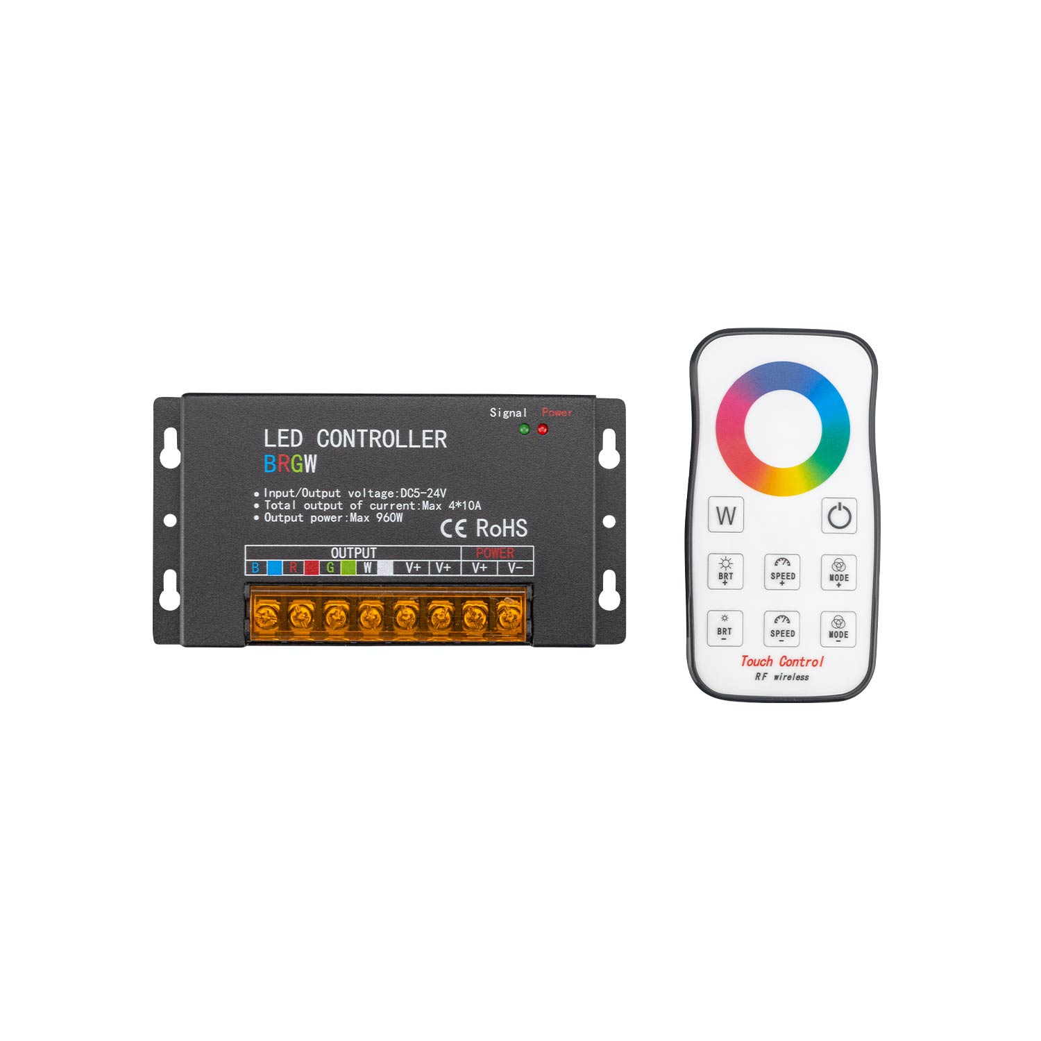 Controlador RGB-W para tira LED DC5V:200W DC12V:480W DC24V:960W