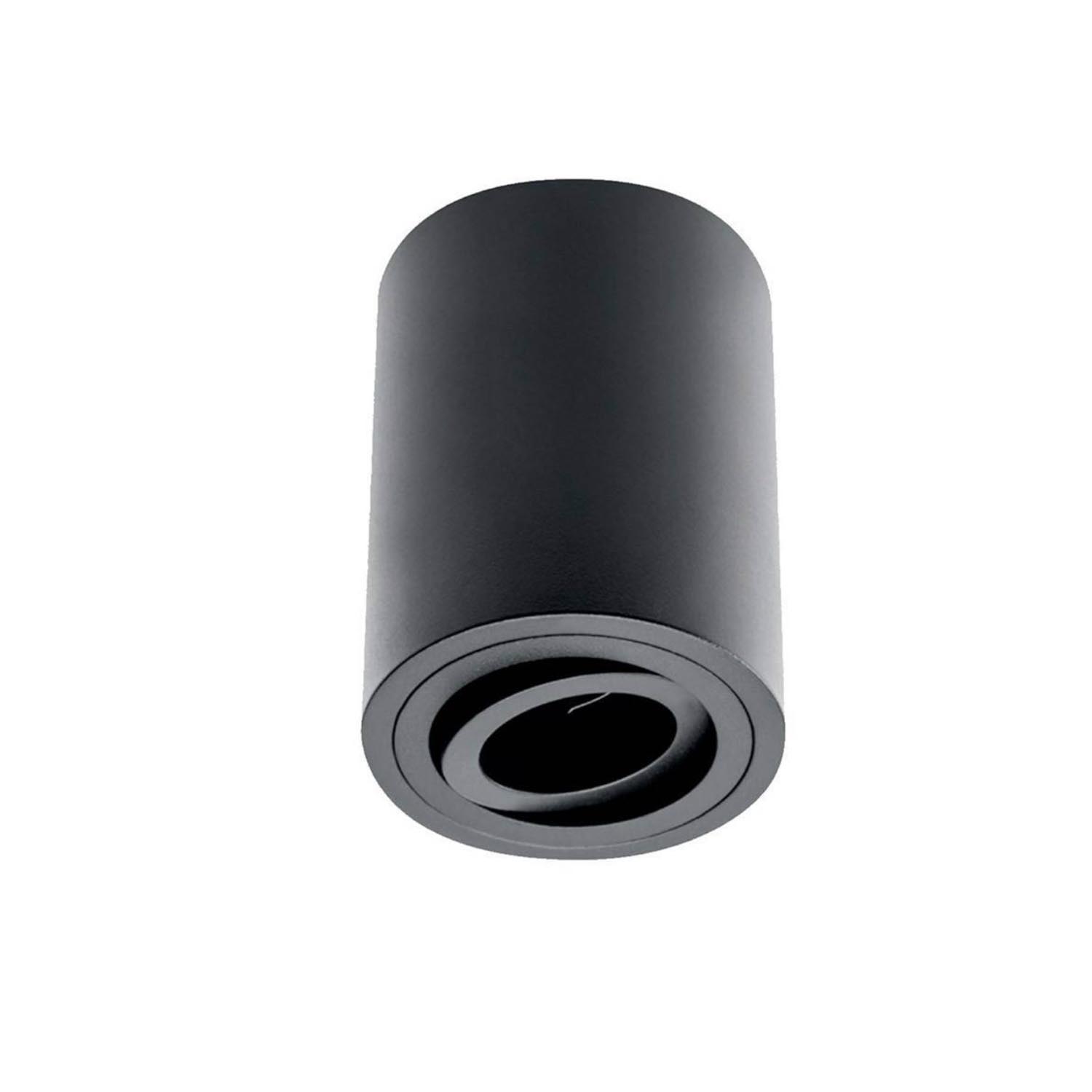 Aplique cilindro orientable para bombilla GU10 superficie negro