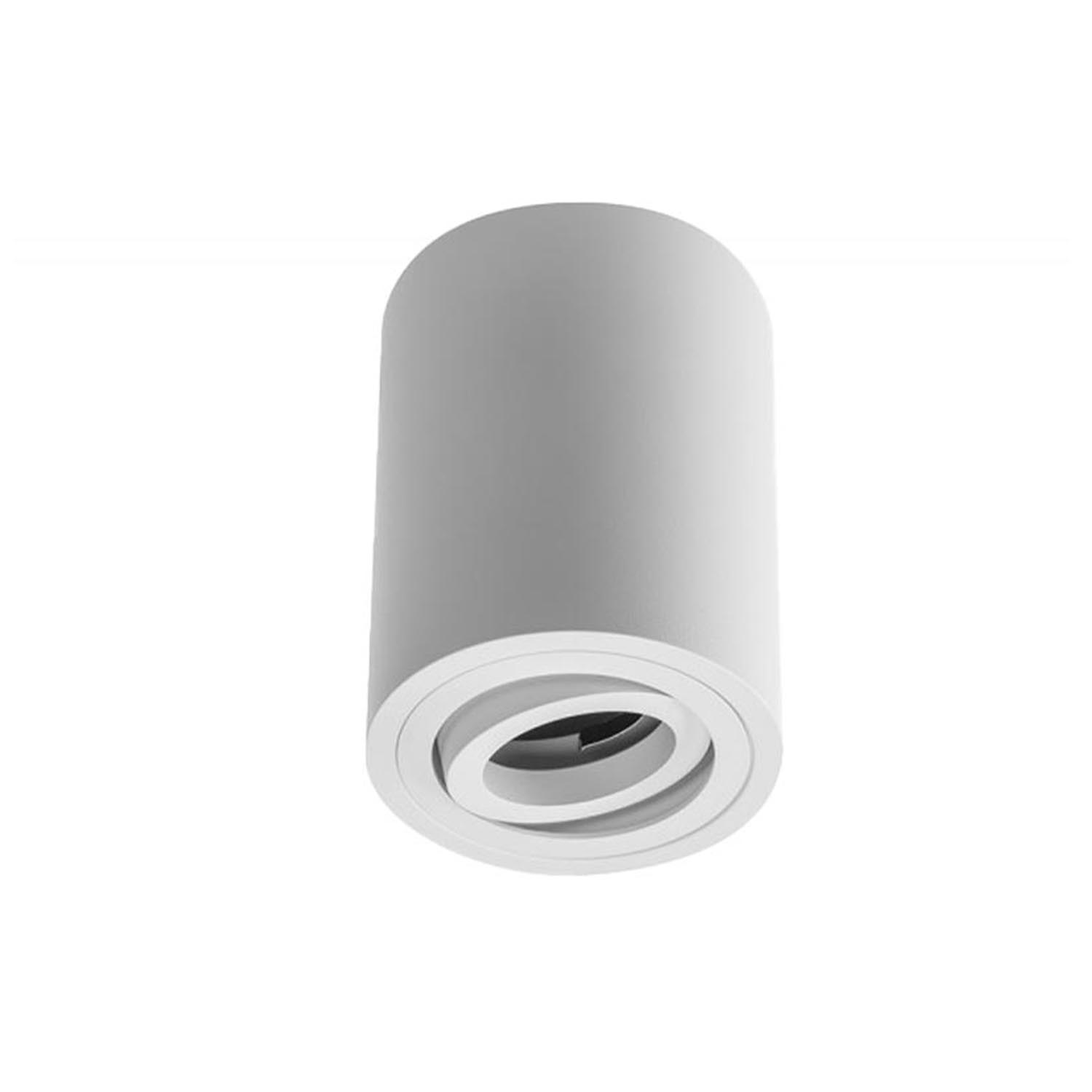 Aplique cilindro orientable para bombilla GU10 superficie blanco