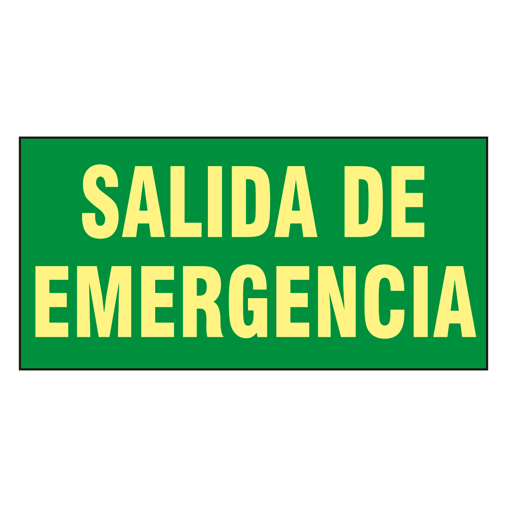 Cartel señalización verde Salida de emergencia 297x148mm