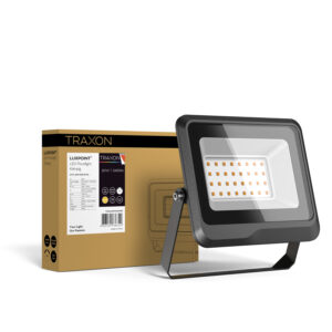 TRAXON LUXPOINT® Proyector LED 30W exterior aluminio negro