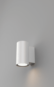 TRAXON LUXPOINT® Aplique Led blanco de pared – Wall Light x1 para (bombilla GU10 *no incluido) iluminación abajo cilindrico interior IP20 220V aluminio (Blanco Cilindrico x1 simple)
