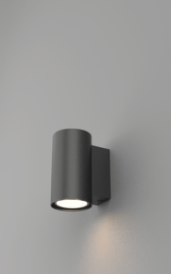 TRAXON LUXPOINT® Aplique Led negro de pared – Wall Light x1 para (bombilla GU10 *no incluido) iluminación abajo cilindrico interior IP20 220V aluminio (Negro Cilindrico x1 simple)