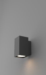 TRAXON LUXPOINT® Aplique negro de pared – Wall Light x1 para (bombilla GU10 *no incluido) iluminación abajo rectangular interior IP20 220V aluminio (Negro Rectangular x1 simple)
