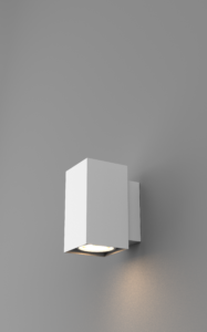 TRAXON LUXPOINT® Aplique blanco de pared – Wall Light x1 para (bombilla GU10 *no incluido) iluminación abajo rectangular interior IP20 220V aluminio (Blanco Rectangular x1 simple)