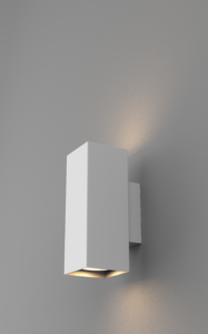 TRAXON LUXPOINT® Aplique blanco de pared – Wall Light x2 para (bombilla GU10 *no incluido) iluminación abajo y arriba rectangular interior IP20 220V aluminio (Blanco Rectangular x2 doble)